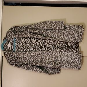 A New Day Animal Print Open Jacket with Pockets Size Medium